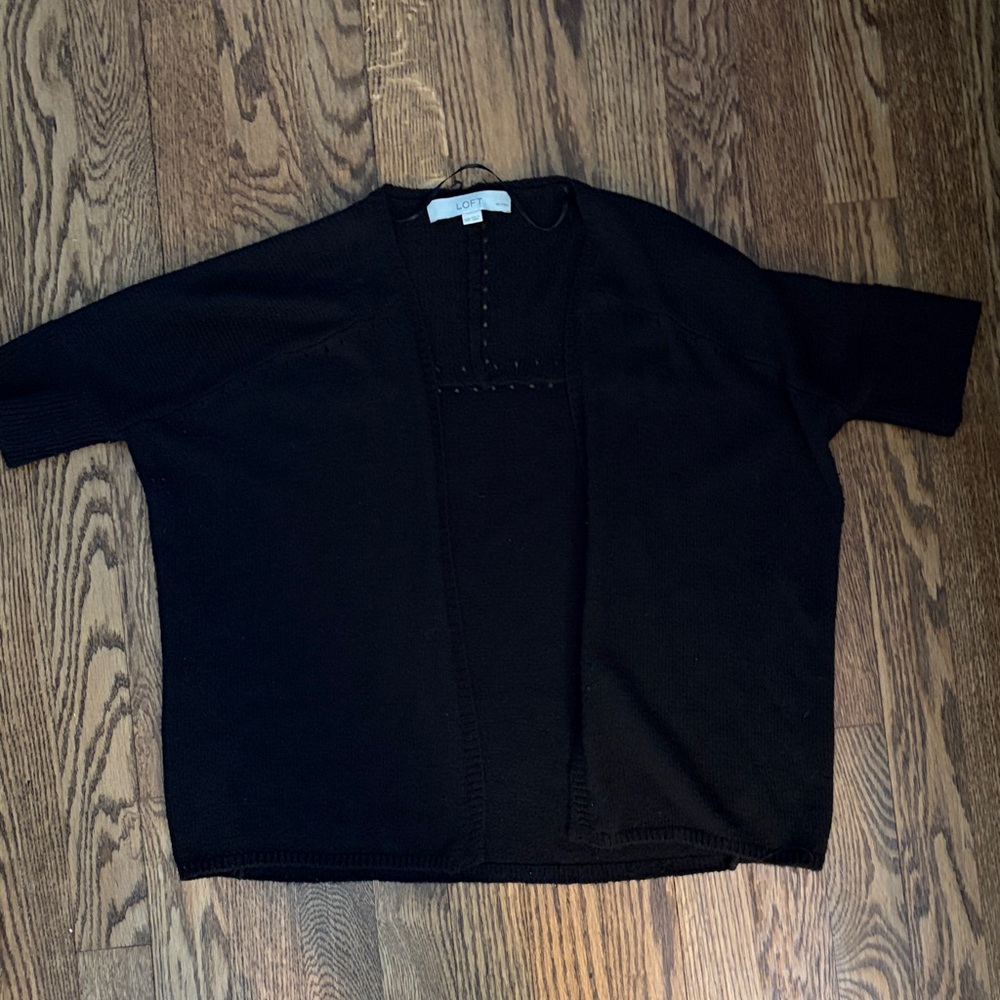 LOFT Black Petite Cardigan